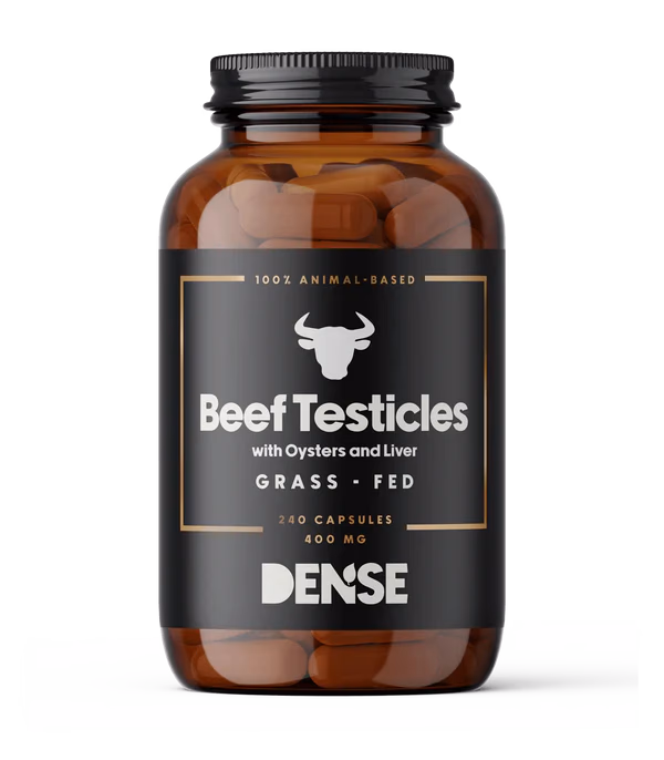 DENSE Beef Testicles – Testikler av gressforet storfe – 240 kapsler